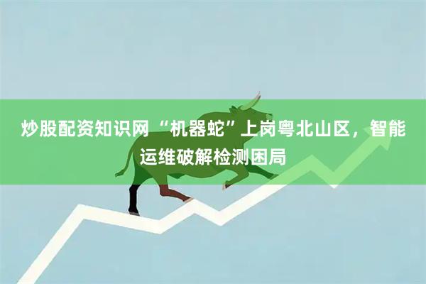 炒股配资知识网 “机器蛇”上岗粤北山区，智能运维破解检测困局